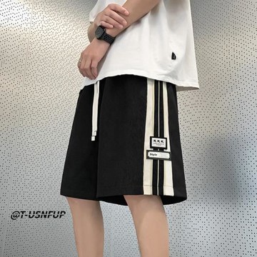 冰絲短褲男夏季薄款外穿速干運動褲寬松休閑五分褲男士直筒沙灘褲