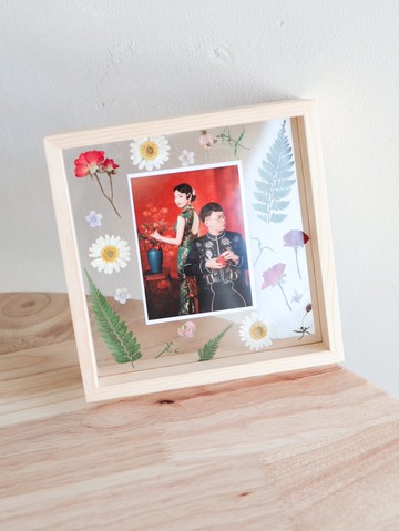 玫瑰的故事 x 乾燥花押花木框