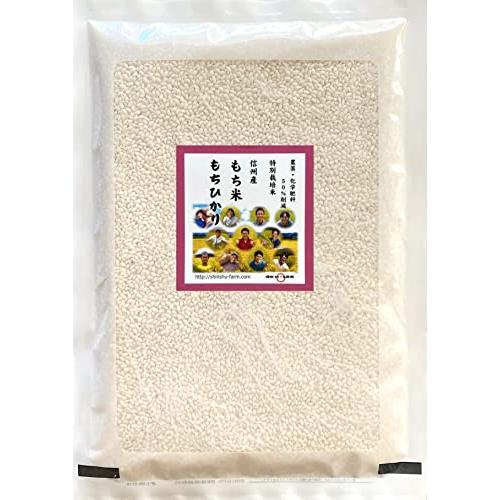 新米  信州産 もち米 もちひかり800g 農薬削減栽培 令和5年産  米 お米 コメ 長野県 信州ファーム荻原