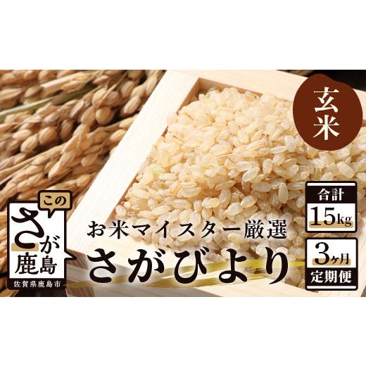 ふるさと納税 佐賀県 鹿島市 D-64 《3ヶ月毎月お届け》鹿島市産さがびより　玄米５ｋｇ定期便