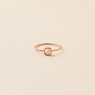 瑩然 | 粉水晶 S925純銀 | 天然石輕珠寶戒指