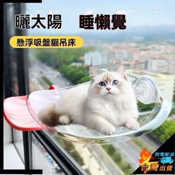 【台灣出貨】寵物創 貓咪窗戶曬太陽 掛牀 吊牀 吸盤窗臺 四季玻璃吸盤式 寵物牀陽臺用品 睡床&睡墊