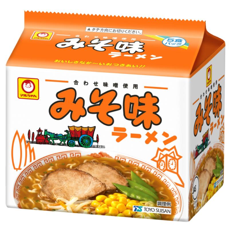 東洋水産 マルちゃん みそ味ラーメン 5食パック 500g