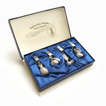 日本 YAMACO 水果造型桌巾吊飾夾 |鍍銀