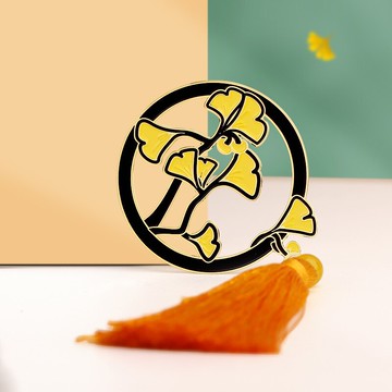 故宮金屬銀杏書簽精致鏤空卡通可愛古風禮物紀念品 古典中國風文創學生用簡約流蘇創意博物院精美小禮品定制