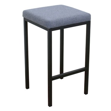 【頂堅】厚型沙發織布椅面(鋼管腳)吧台椅/高腳椅/餐椅-二色-2入組黑色