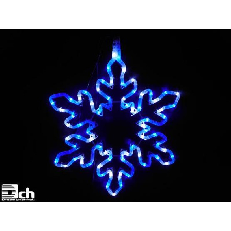 イルミネーション スノーフレーク フラッシュ球入り ブルー・ホワイト