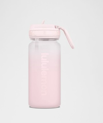 Back to Life Clear Bottle 18oz Straw Lid Frosted