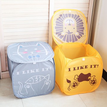 臟衣收納籃洗衣籃大號布藝帶蓋收納筐收納簍玩具收納箱折疊儲物筐