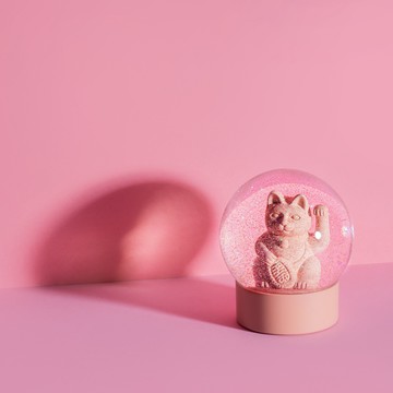 【DONKEY】LUCKY CAT 招財貓水晶球｜藍、綠、黃、粉