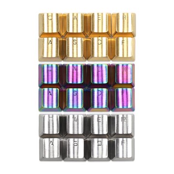 狼派金屬彩色鍵帽精選316不銹鋼材透光PVD真空鍍膜工藝QWERASDF鍵