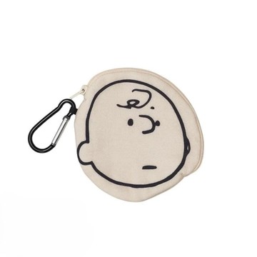 日本 Snoopy 查理布朗毛巾布小型收納包 零錢包 吊飾包【南風百貨】