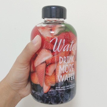 便攜耐熱玻璃杯女士水杯子學生時尚水瓶創意可愛大容量水壺隨手杯