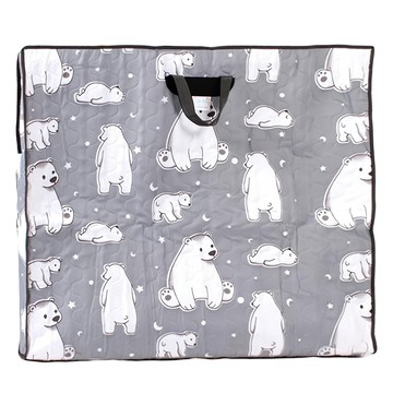 Namwongongbang 3層絎縫矮桌收納袋  90 x 75cm  灰色 + 白色  1個