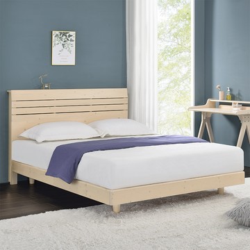 【Homelike】喜家居雙人5尺附插座漂浮床架組(象牙白)(2271)