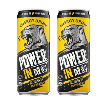 金車 威豹Power-in 能量飲料 勁芒鳳梨風味320ml-24罐/箱x2箱