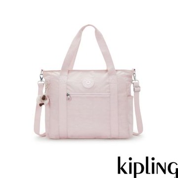Kipling 霧玫粉拉桿旅行袋-JAYLA