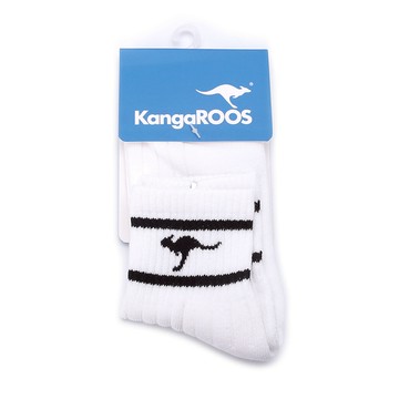 KANGAROOS 經典線條1/2襪 白 KA32499