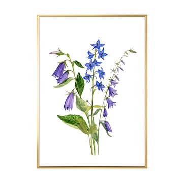 風鈴草花束畫作  59.4 x 42cm  木色