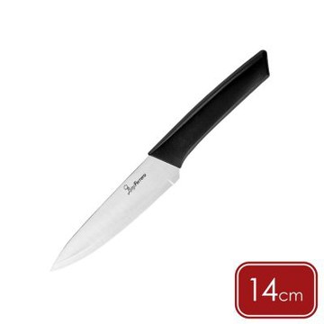 《Luigi Ferrero》歐洲 Prima不鏽鋼主廚刀(黑14cm) | 萬用廚刀