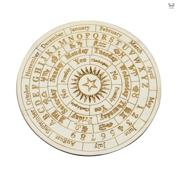 小號：JM00740    圓形木質DIY塗鴉占卜形態資訊板