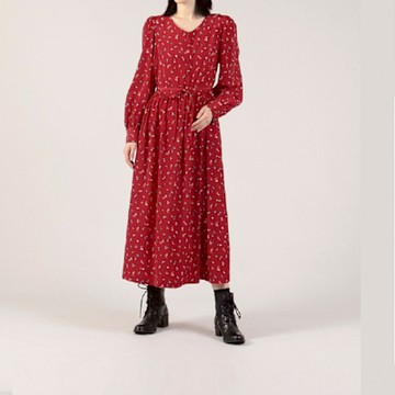 女裝agnes b .To b. 女裝 復古印花長袖洋裝(多色)