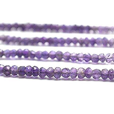 Amethyst Rondelle Natural Beads, Semi-Precious Stone, AAA Quality, Jewelry Making Beads, Gemstone Beads, Loose Bead, Strand 13 Inch 3-4mm GemMartUSA