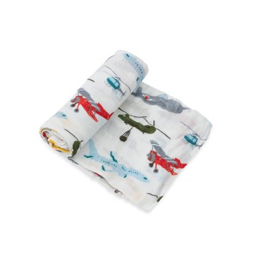 Little Unicorn 竹纖維紗布巾單入組 飛機總動員