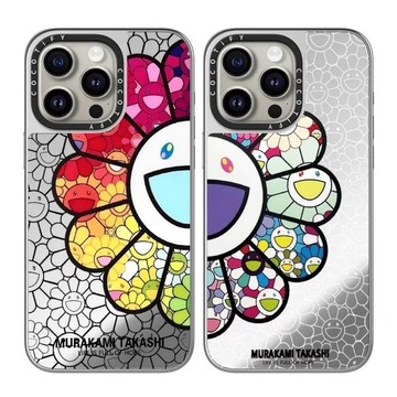 村上隆 太陽花手機殼 iPhone18Promax手機殼 蘋果17Pro防摔殼i16保護殼i15硬殼i14鏡面i13防摔