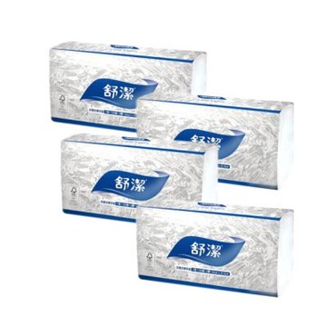 【Kleenex 舒潔 】優質擦手紙 150張x4包