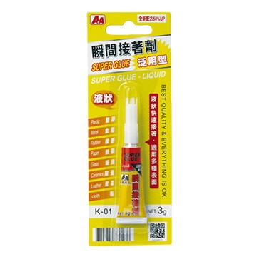 A+A高黏度瞬間接著劑/K-01/液狀/3g