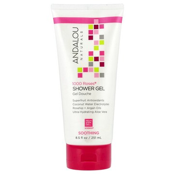 Andalou Naturals, 1000 Roses®，舒緩沐浴露，8.5 液量盎司（251 毫升）