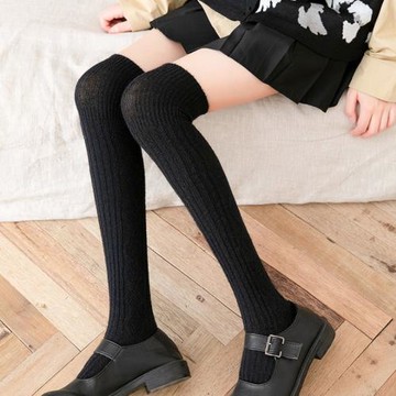 過膝襪女秋冬日系長筒加厚保暖顯瘦學院風羊毛羊絨可愛黑色高筒潮