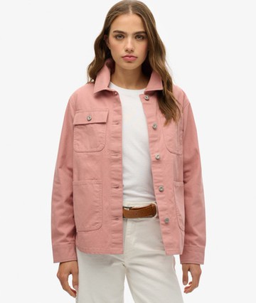 Superdry Women's Chore Jacket Pink Size: 10