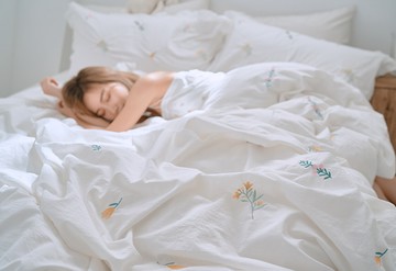 peachlifex小桃生活單人床包組純白清新刺繡床包組-台灣現貨