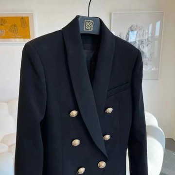 巴爾曼莫斯中長款西服上衣外套明星同款女士開始修身顯瘦小西裝裙