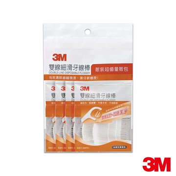 3m 雙線細滑牙線棒 散裝超值量販包 ddfh1-4包入(共128支)