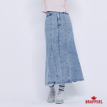 BRAPPERS 女款 全棉魚尾裙-淺藍