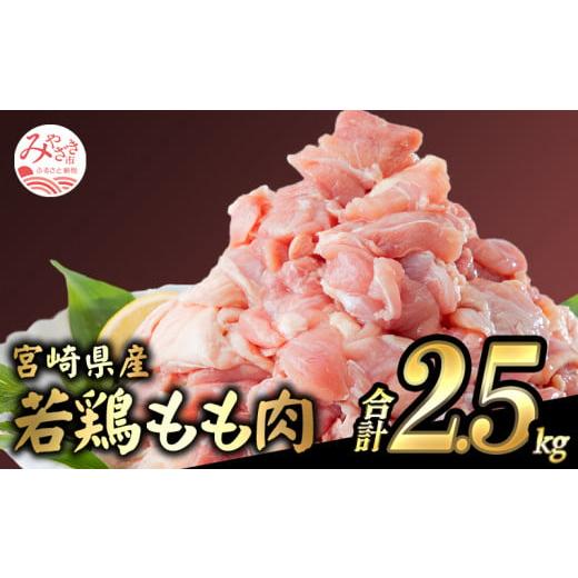 ふるさと納税 宮崎県 宮崎市 宮崎県産若鶏 もも肉 2.5kg（250g×10パック）※小分け・カット済・真空冷凍_M146-008_01