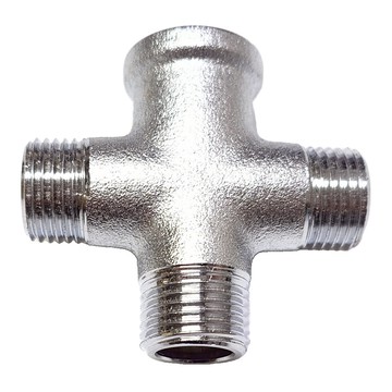 新多多小舖 全銅十字通水龍頭 可接沖洗器軟管 可活動螺帽  1個