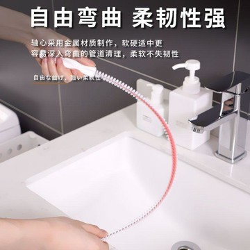 臺灣嚴選日本下水道疏通器衛生間水池毛髮頭髮疏通刷廚房水槽管道清理器