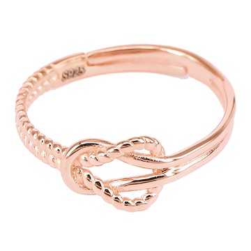 RADIANT STAR 璀璨之星 花遊記扭結可調式戒指 925純銀 SL451  1.7cm  玫瑰金