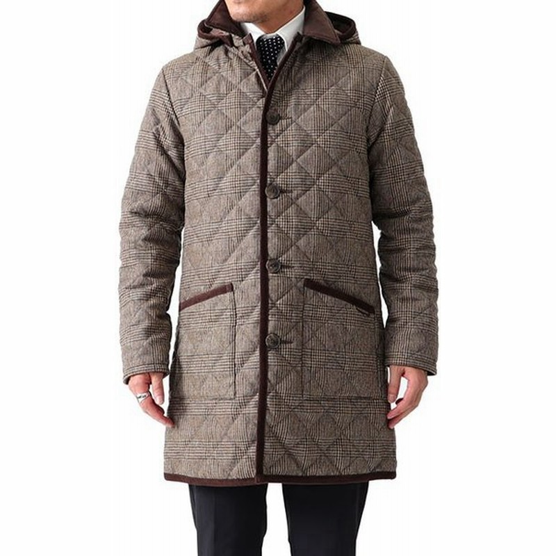 Lavenham ラベンハム Grinstead グリンステッド グレンチェック フード付き キルティングウールコート ロングコート メンズ 通販 Lineポイント最大0 5 Get Lineショッピング
