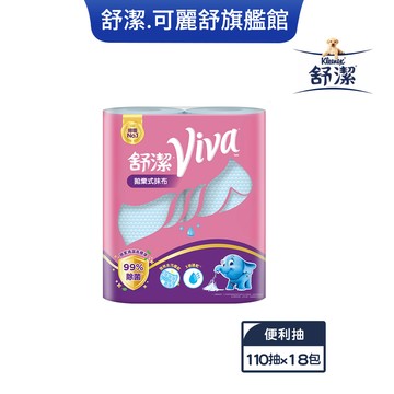 【Kleenex 舒潔】Viva 拋棄式抹布/紙抹布 45抽x24捲/箱 (箱購)