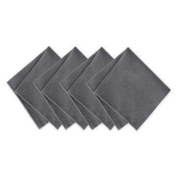 Elrene Home Fashions Laurel Solid Texture Water and Stain Resistant Napkins, Set of 4