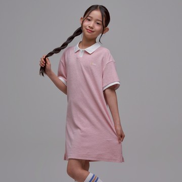 童裝 TERRY 平織洋裝 - 粉紅色