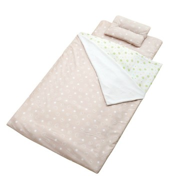 PiYOPiYO黃色小鴨 印花幼教睡墊 摺疊收納好收又便利 輕柔的觸感  120cm x 150cm  摩卡色