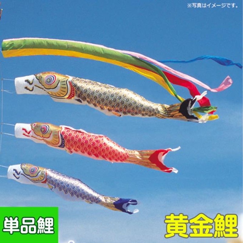 2024年度 新作 日本製 鯉のぼり こいのぼり 単品 黄金鯉 単品鯉 10m 黒