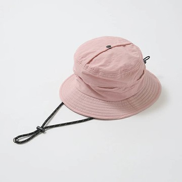 日本 b-ROOM - 防潑水 帥氣山系尼龍遮陽帽(可收納)-粉紅