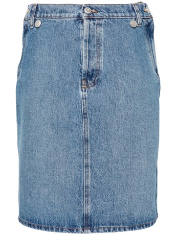 Coperni - denim mini skirt - women - Cotton - 42 - Blue